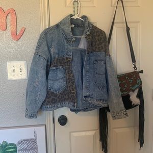 cheetah denim jacket!